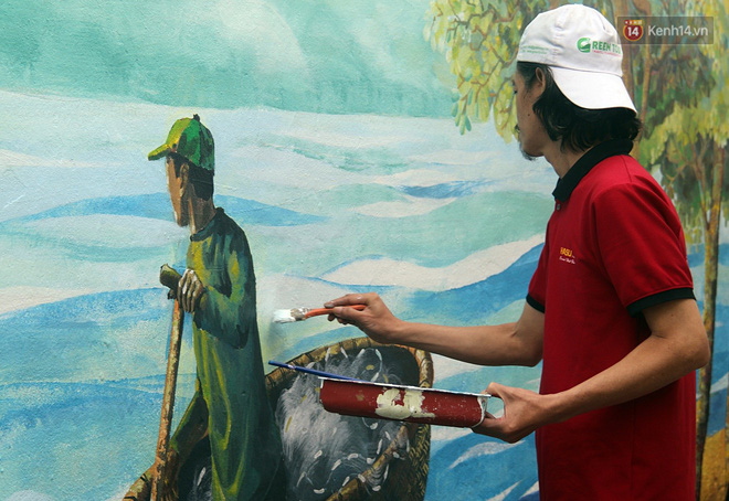 Chùm ảnh: Ngắm nhìn những bức tranh đầu tiên ở làng bích họa trong lòng thành phố Đà Nẵng